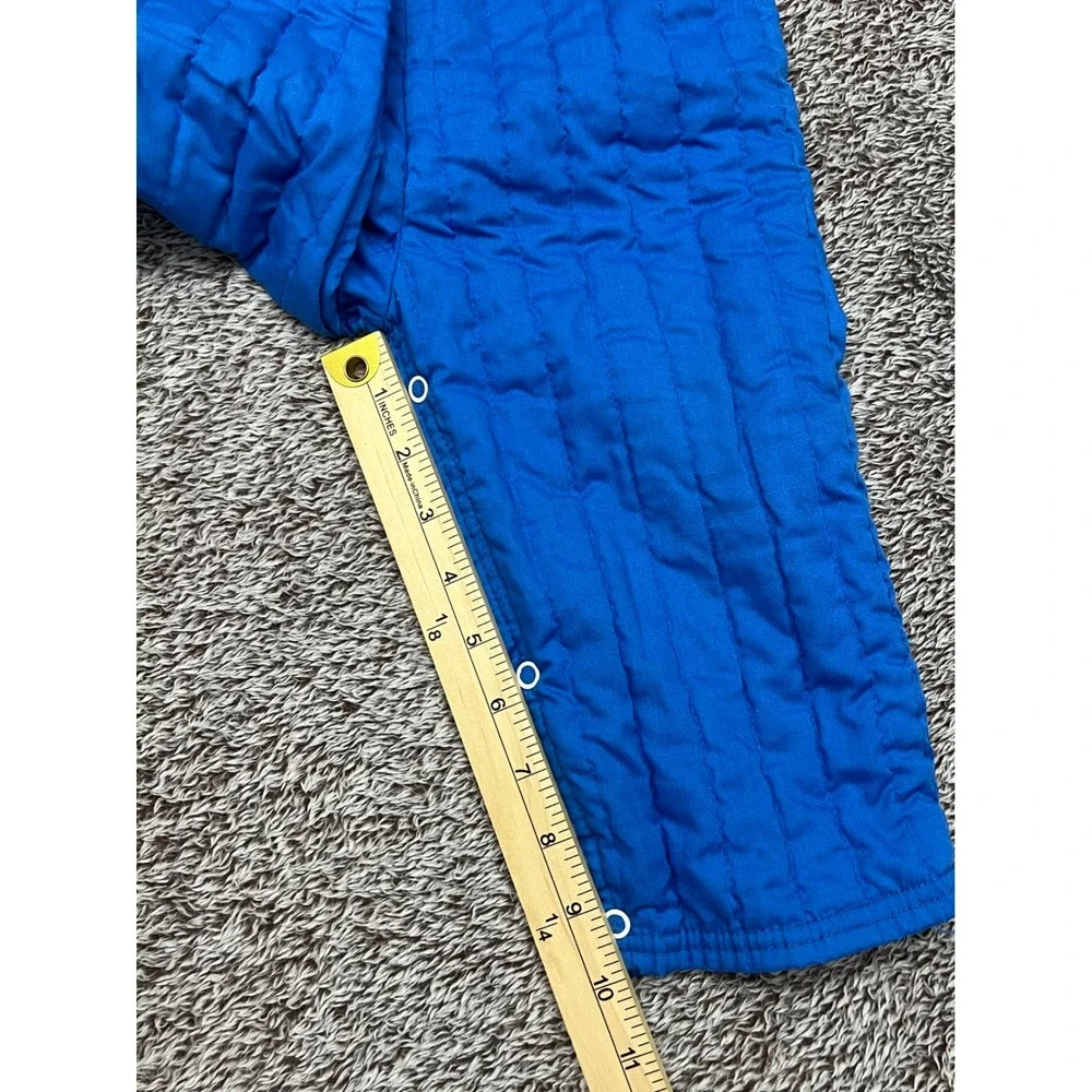 Vintage Cute Togs of New Orleans Quilted Train Overalls Blue 24M Made in USA